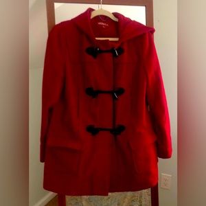 Red wool coat